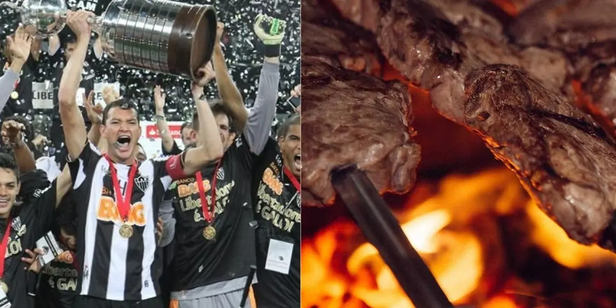 Ex-atacante do Galo foi campeão da Libertadores e hoje é dono de churrascaria