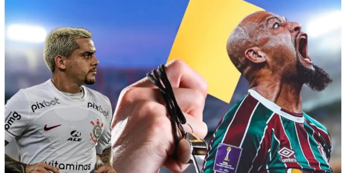 Fagner com a camisa do Corinthians e Felipe Melo com a camisa do Fluminense