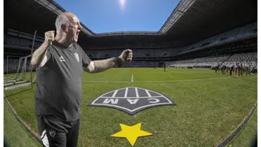 Felipão com a camisa do Atlético-MG