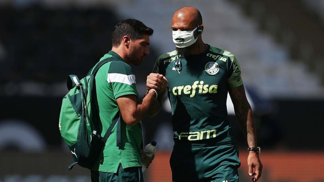 Felipe Melo se derreteu por velho conhecido no Palmeiras e causou inveja a Abel Ferreira