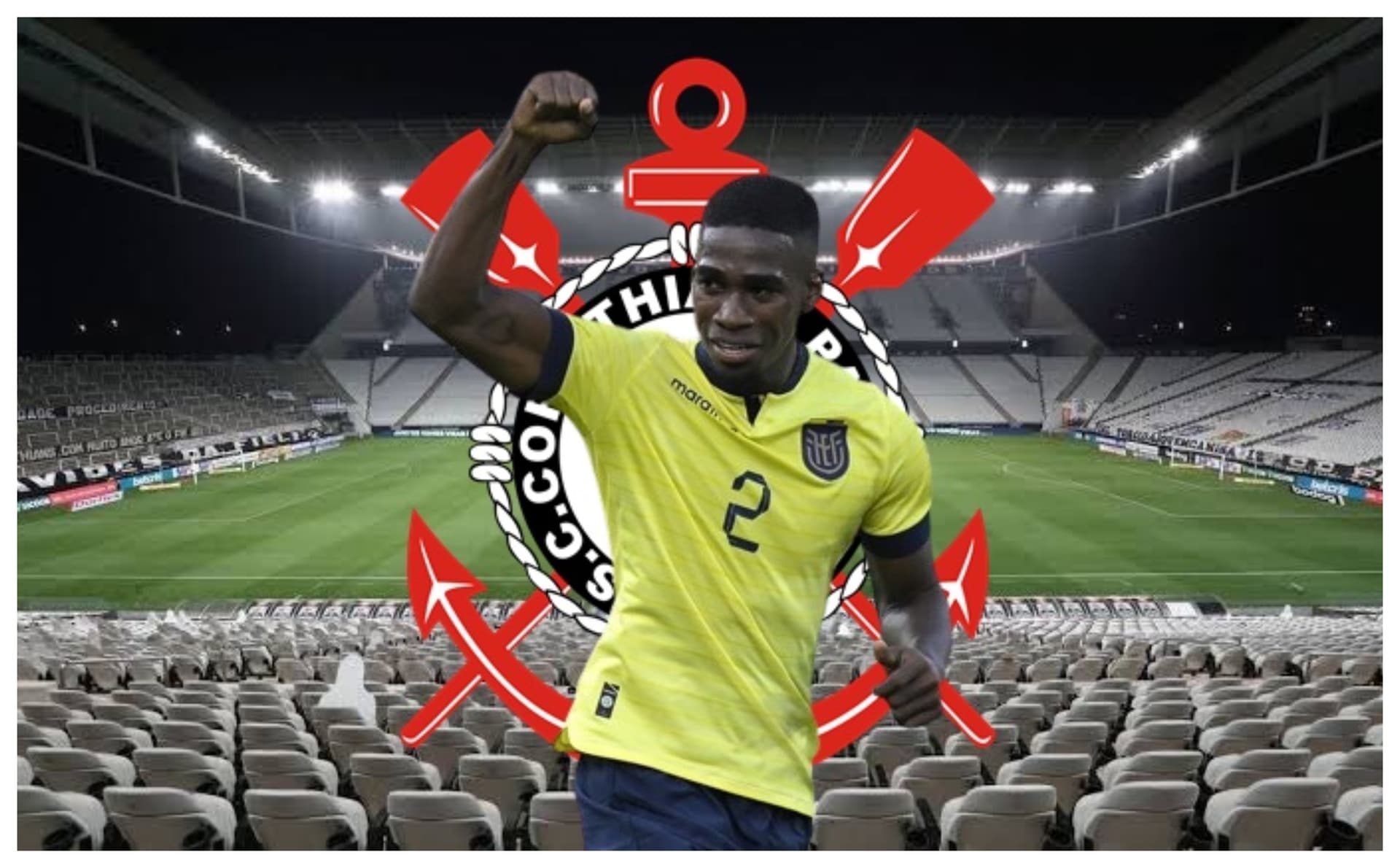 Félix Torres com a camisa da Seleção do Equador