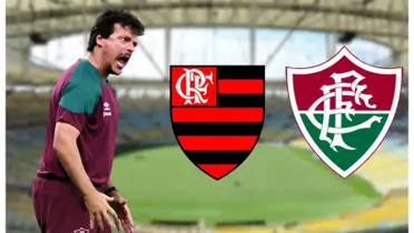 Fernando Diniz com a camisa do Fluminense