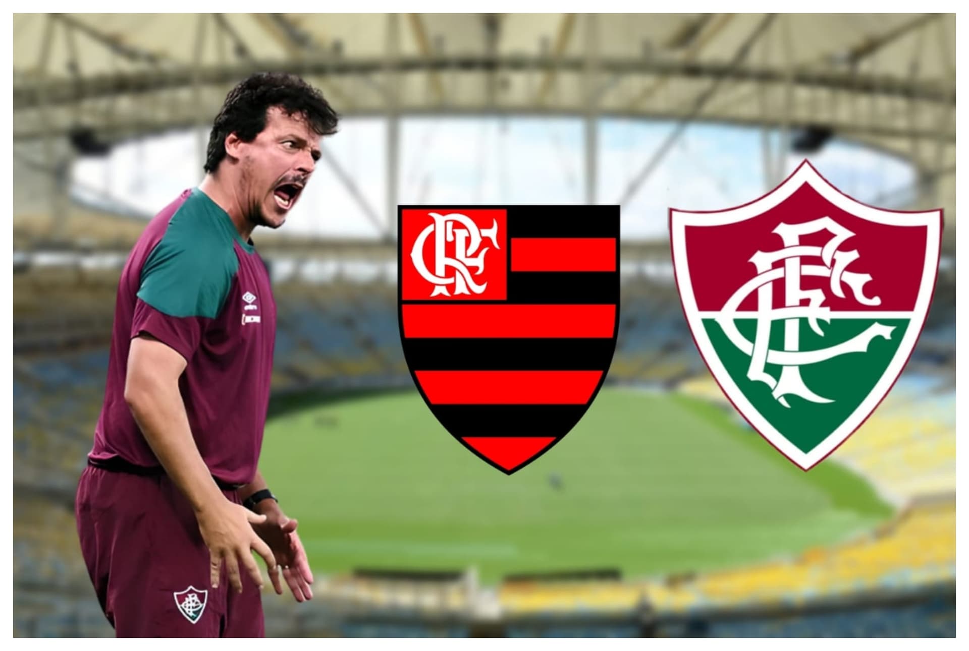 Fernando Diniz com a camisa do Fluminense