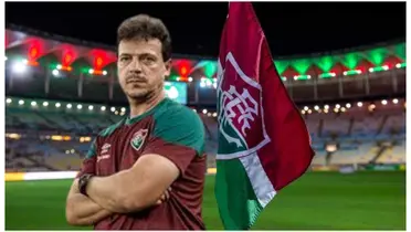Fernando Diniz com a camisa do Fluminense