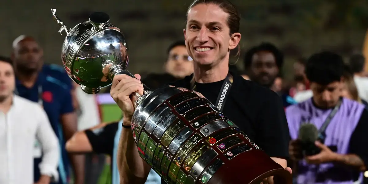 Filipe Luís, campeão da Libertadores pelo Flamengo. Foto: Rodrigo Valle/Getty Images