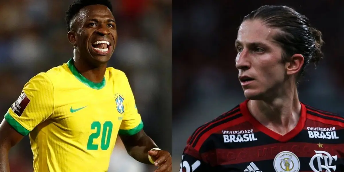 Filipe Luís curte as férias luxuosas na Espanha e se surpreendeu com Vinícius Júnior