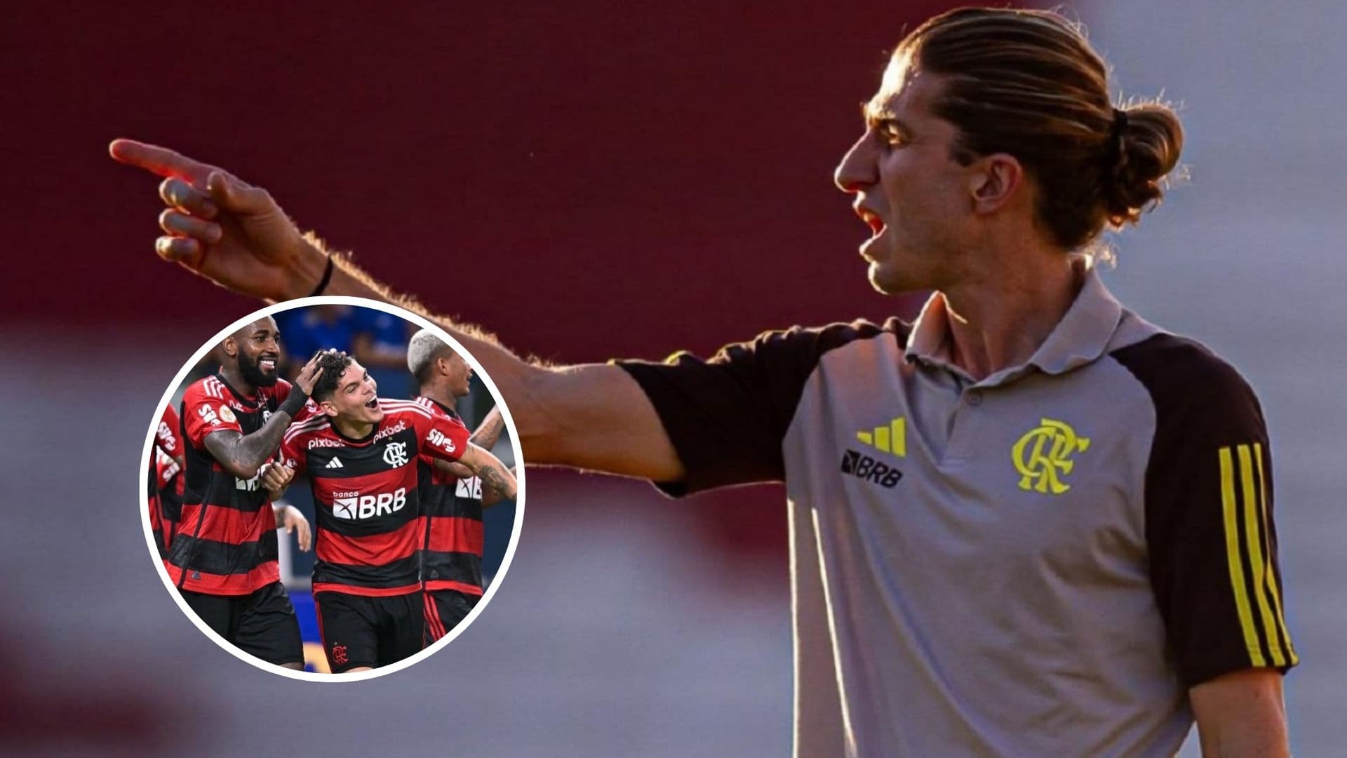 Filipe Luís em destaque na imagem