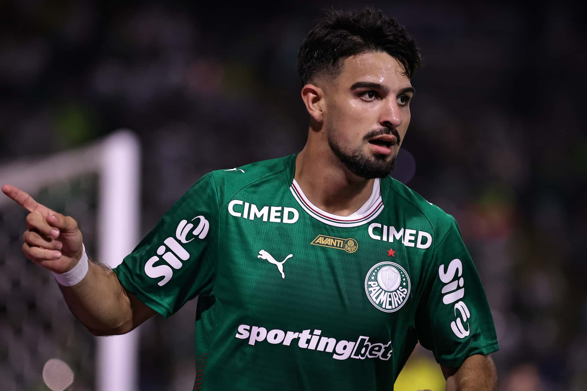 Flaco López comemorando gol pelo Palmeiras. Foto: Marcello Zambrana/AGIF