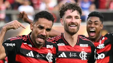 Flamengo em partida pela Libertadores de 2025. Foto: Luis Acosta/AFP