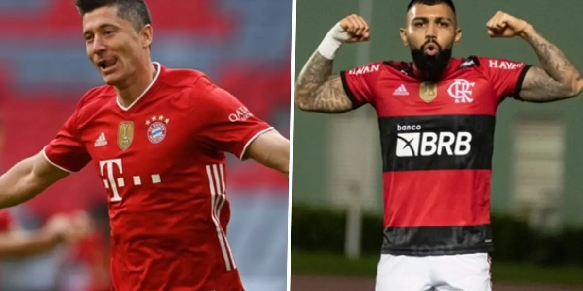 Flamengo precisaria gastar fortuna para concretizar convite de Gabigol a Lewandowski para jogar pelo Mengão