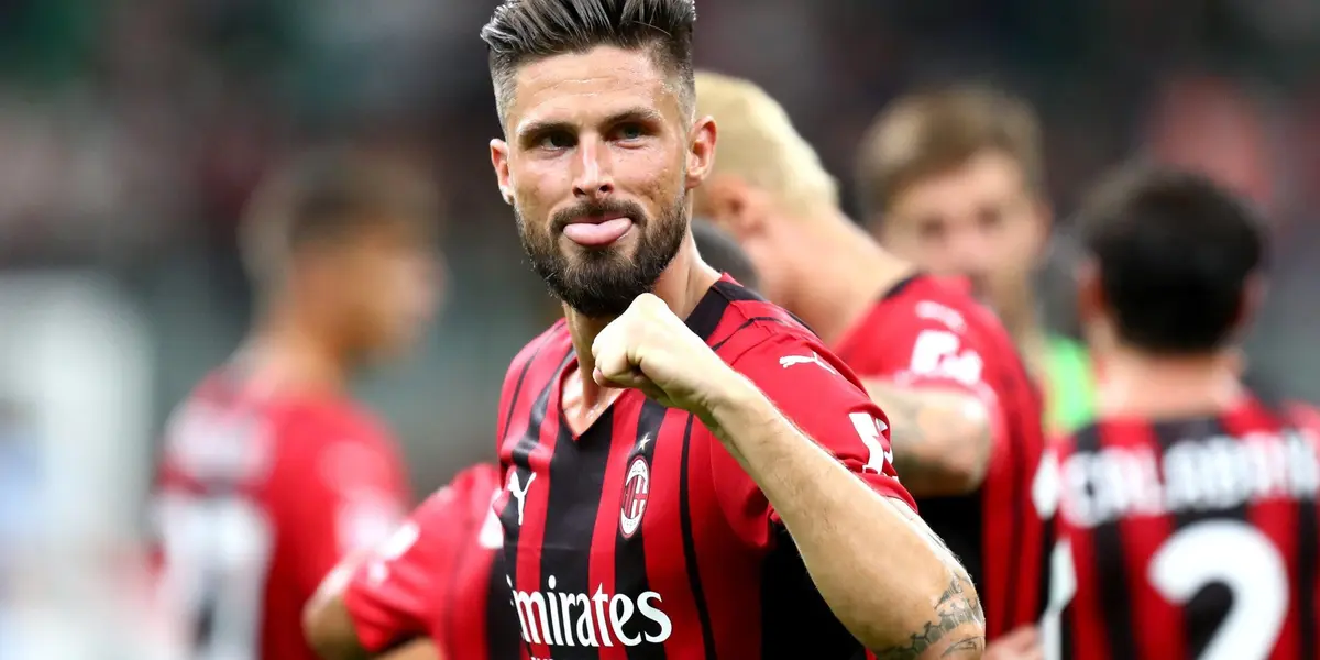 Francês Giroud marcou duas vezes no segundo tempo e virou o jogo para os Rossoneri