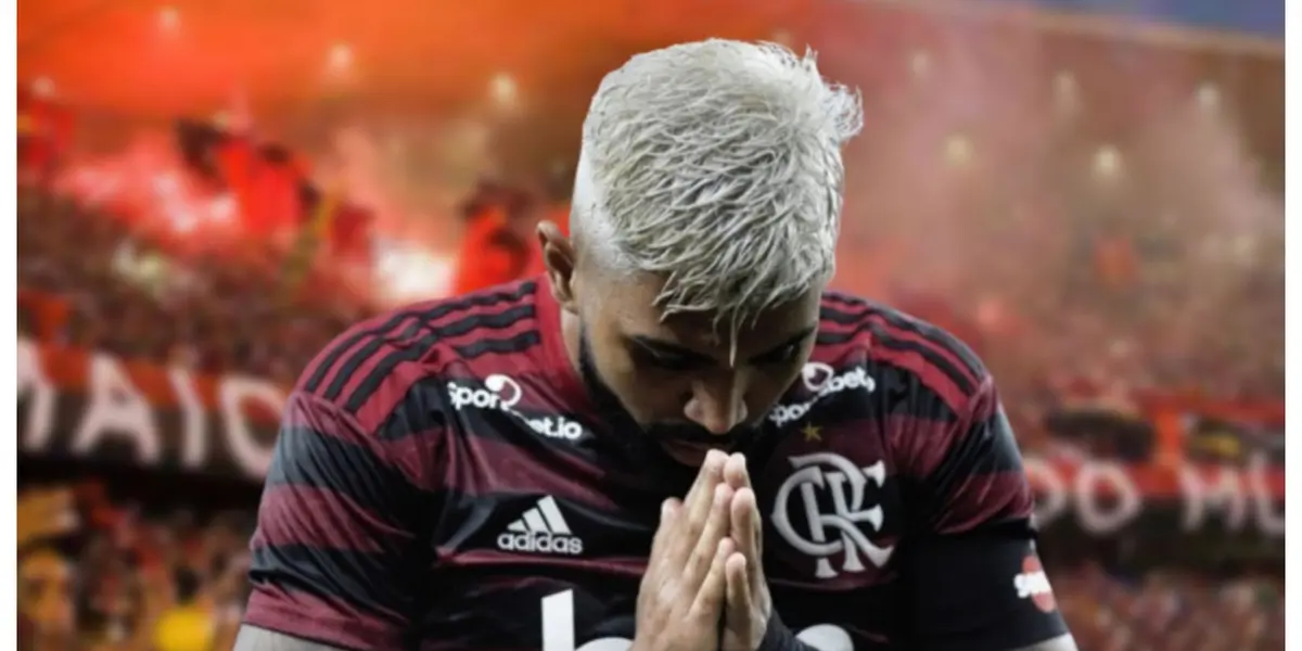 Gabigol com a camisa do Flamengo