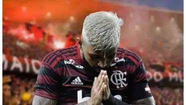Gabigol com a camisa do Flamengo