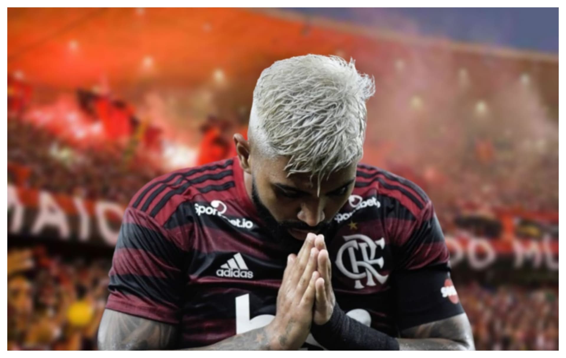 Gabigol com a camisa do Flamengo