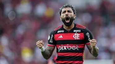 Gabigol comemora último gol pelo Flamengo