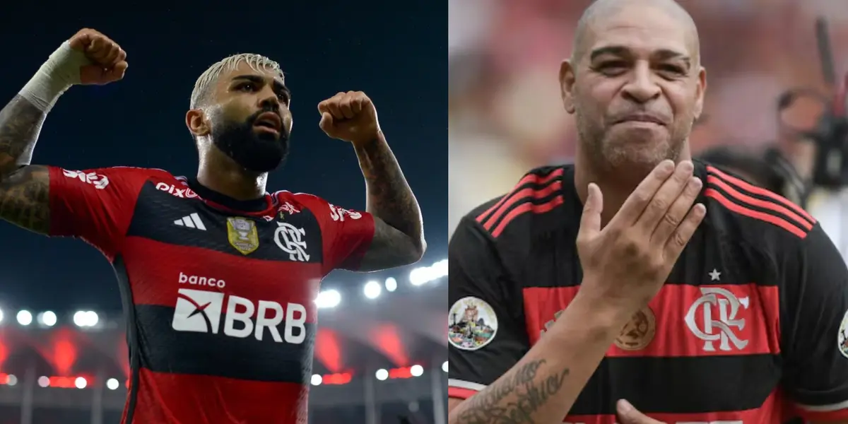 Gabigol e Adriano: dois ídolos rubro-negros