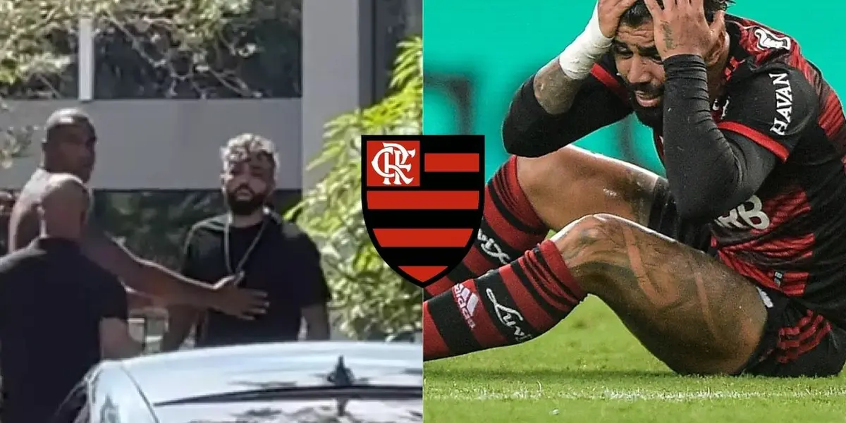 Gabigol foi um dos alvos de torcedores em protesto realizado na porta do CT do Flamengo