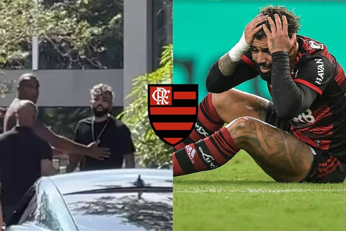 Gabigol foi um dos alvos de torcedores em protesto realizado na porta do CT do Flamengo