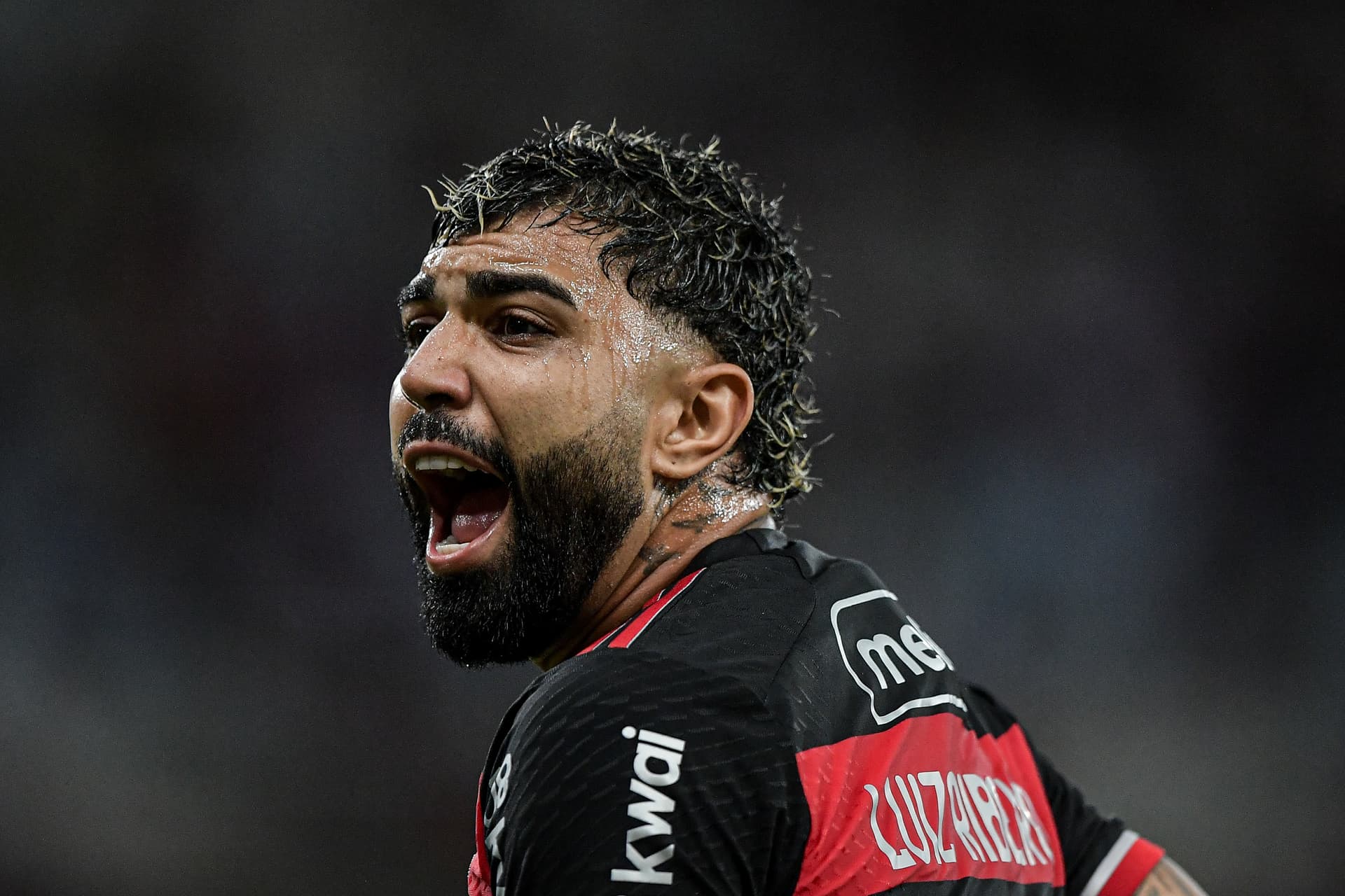 Gabigol jogador do Flamengo durante partida contra o Athletico-PR no estádio Maracanã pelo campeonato Brasileiro A 2024. Foto: Thiago Ribeiro/AGIF