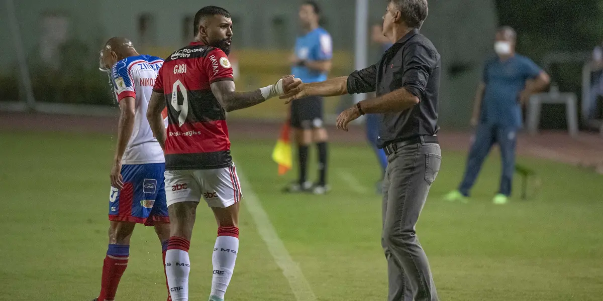 Gabriel Barbosa deve seguir como titular da Seleção Brasileira e mandou recado para Renato Portaluppi para volta ao Flamengo