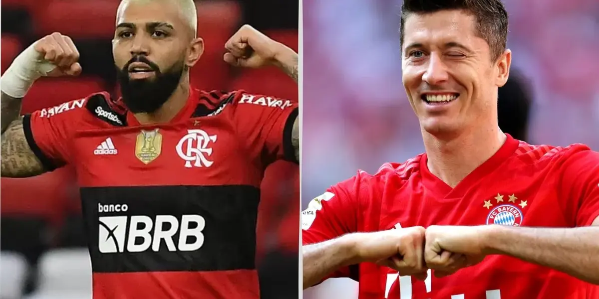 Gabriel Barbosa e Robert Lewandowski fizeram uma live inédita que quebrou a internet e o craque do Flamengo fez um convite para o melhor do mundo