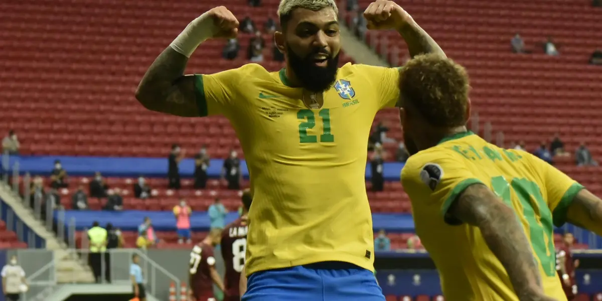 Gabriel Barbosa foi novamente convocado por Tite para a rodada tripla das Eliminatórias Sul-Americanas para a Copa do Mundo de 2022 no Catar