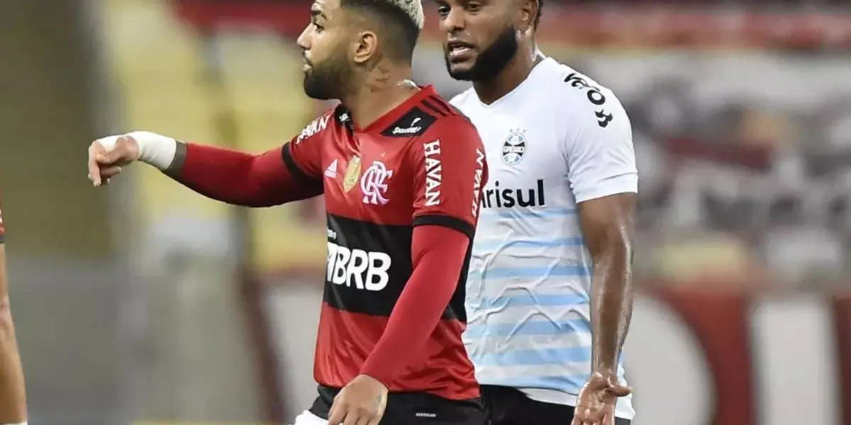 Gabriel Barbosa foi o centro das atenções na derrota do Flamengo e Miguel Borja soube se aproveitar disso