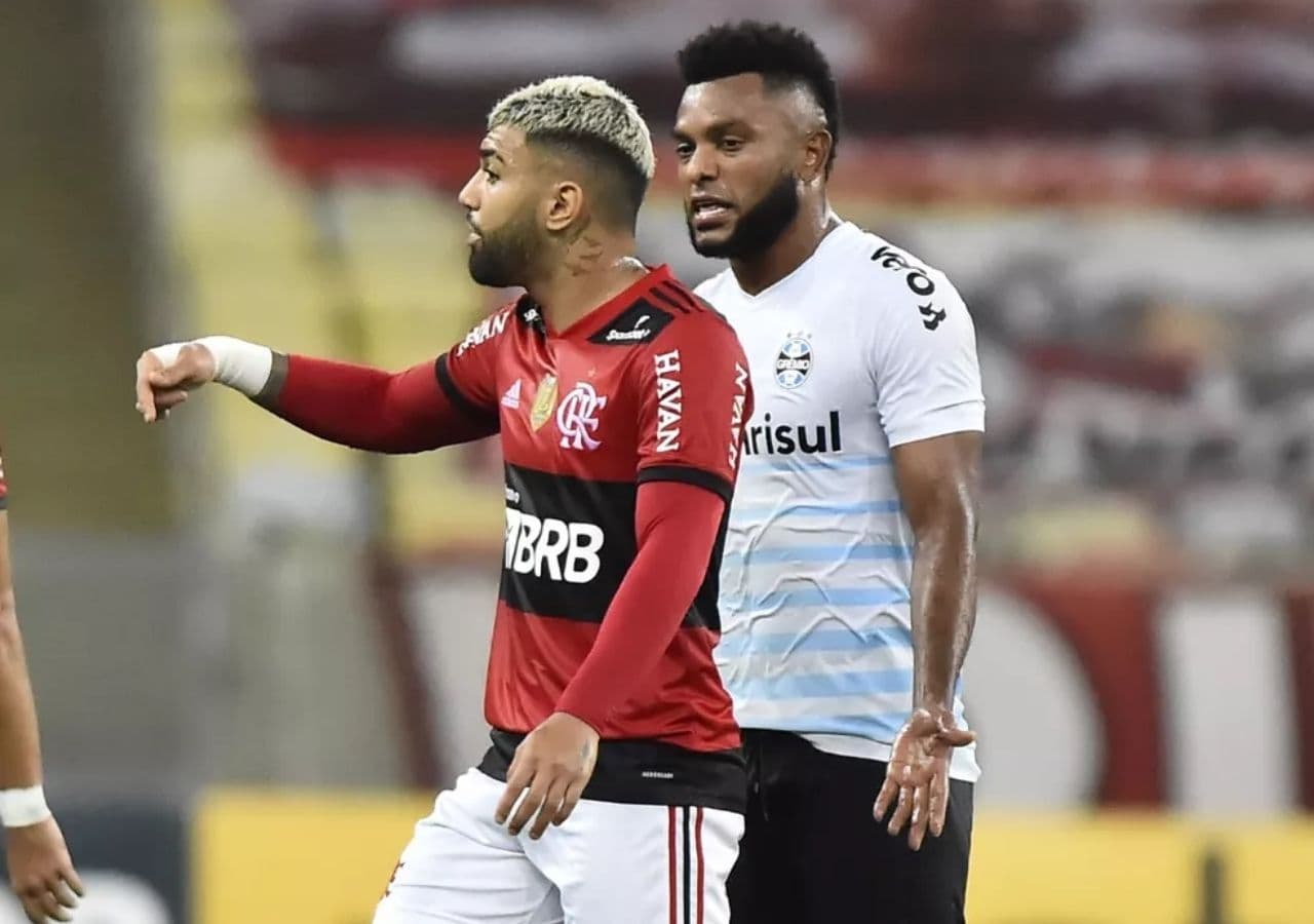 Gabriel Barbosa foi o centro das atenções na derrota do Flamengo e Miguel Borja soube se aproveitar disso