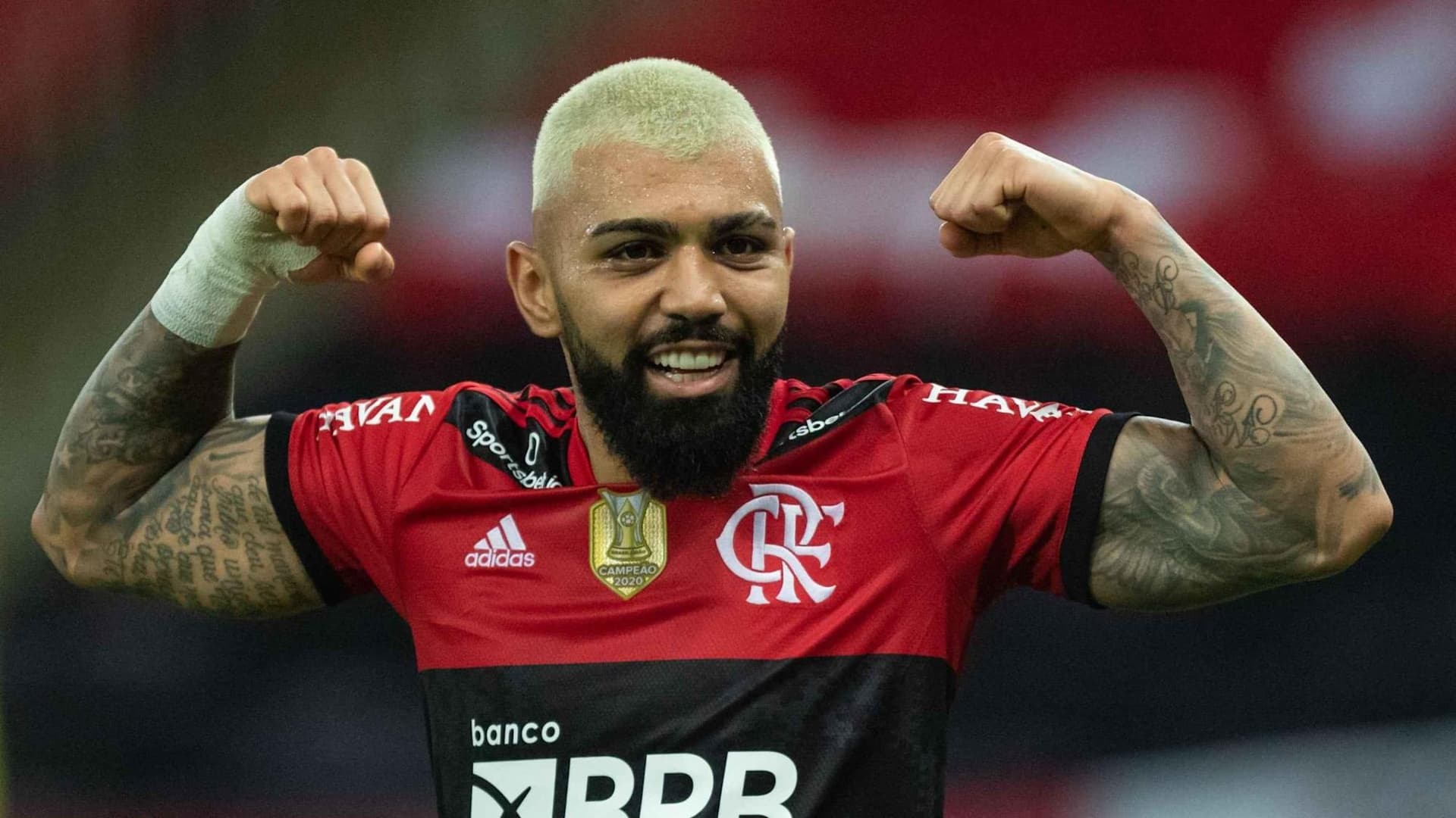 Gabriel Barbosa não parou de provocar o Olimpia na partida, nas redes sociais e em sua volta ao Brasil