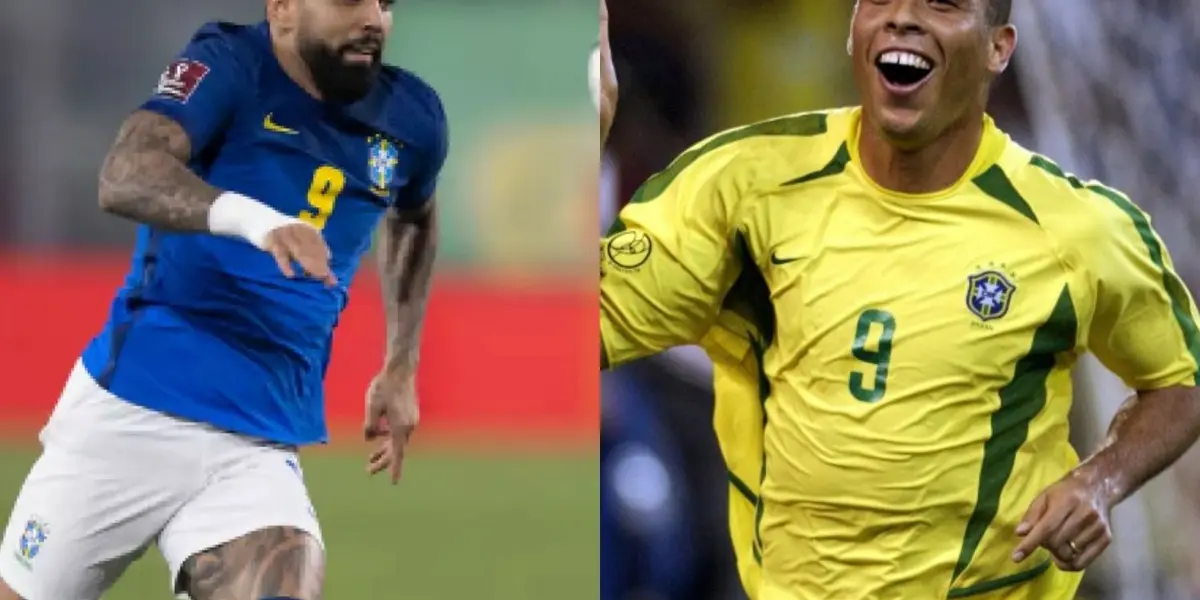 Gabriel Barbosa utilizou a camisa 9 pela Seleção Brasileira e fez questão de homenagear um dos maiores atacantes da história