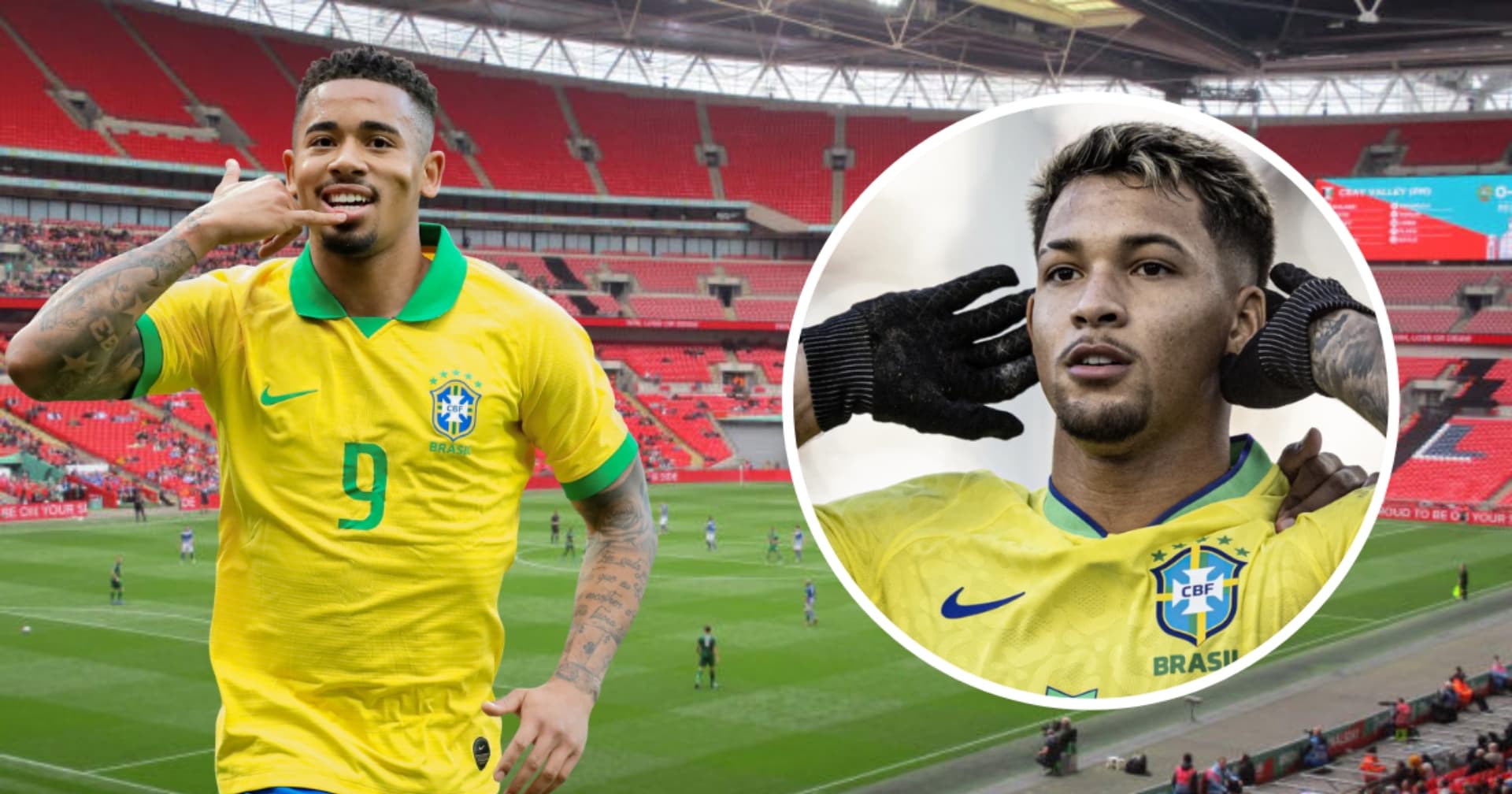 Gabriel Jesus e Marcos Leonardo