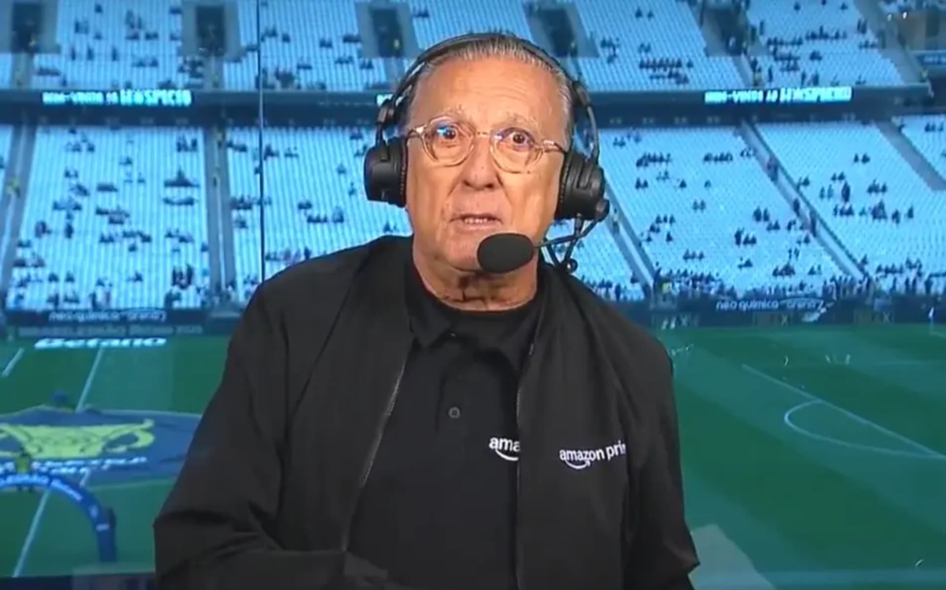 Galvão Bueno se manifestou sobre Neymar. Foto: Reprodução/Prime Video