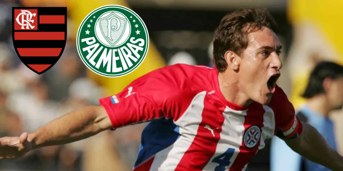 Gamarra em ação pela Seleção do Paraguai