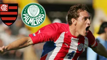 Gamarra em ação pela Seleção do Paraguai