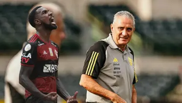 Gerson e Tite no Flamengo