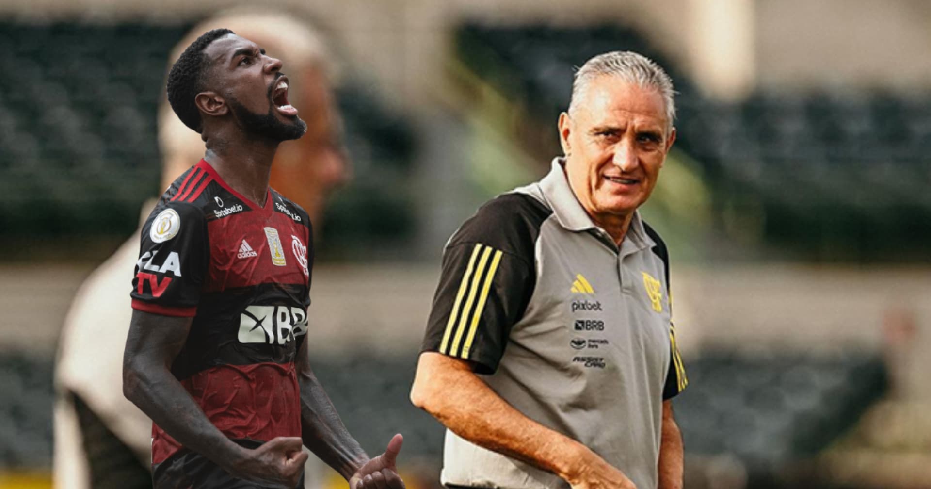 Gerson e Tite no Flamengo