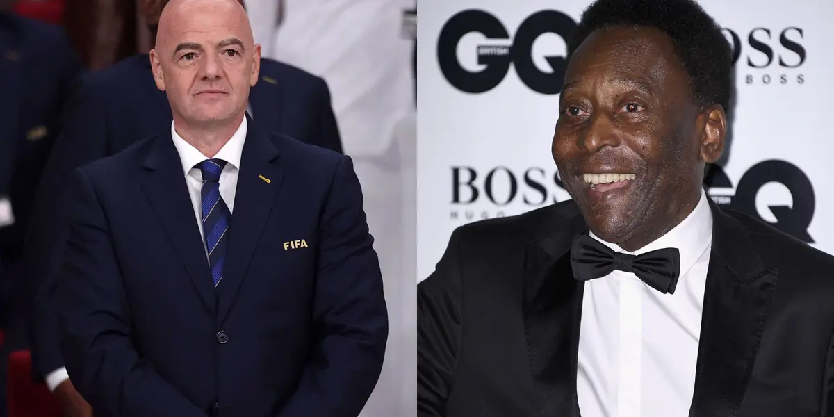 Gianni Infantino compareceu ao velório do Rei do Futebol, na Vila Belmiro