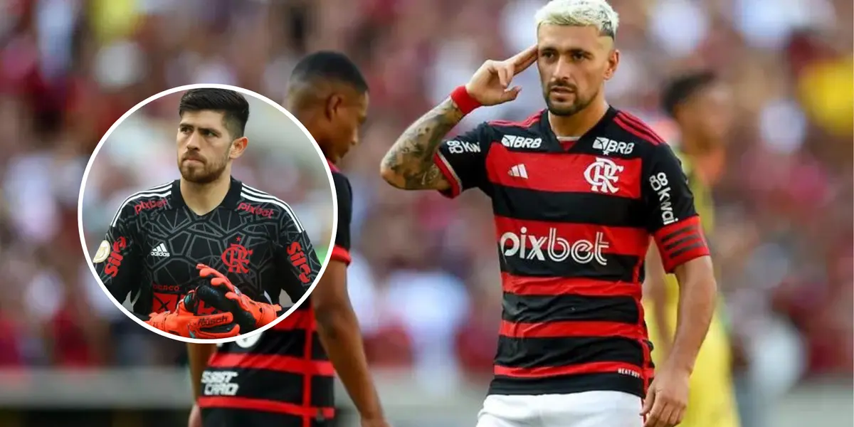 Giorgian de Arrascaeta e ao lado Rossi