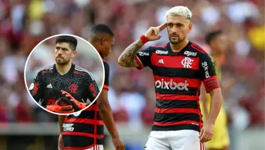 Giorgian de Arrascaeta e ao lado Rossi