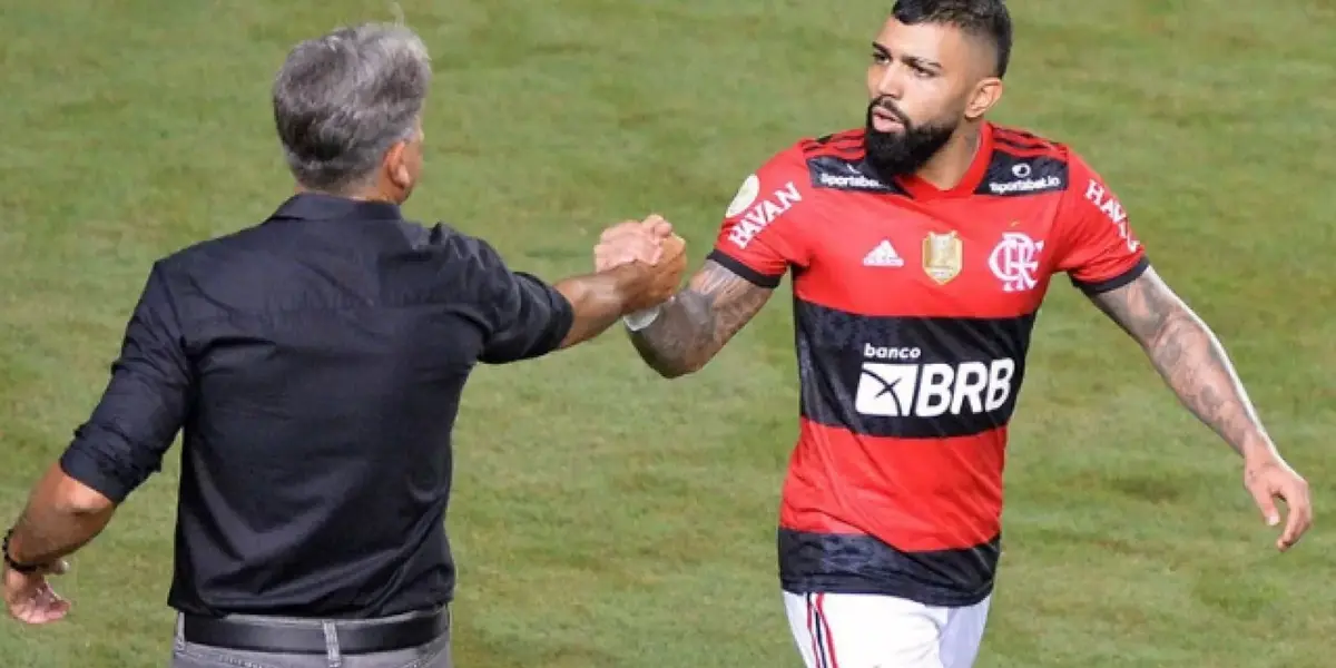 Goleada do Flamengo teve o primeiro desentendimento de Gabigol com Renato Portaluppi no Flamengo com reclamações dos dois lados
