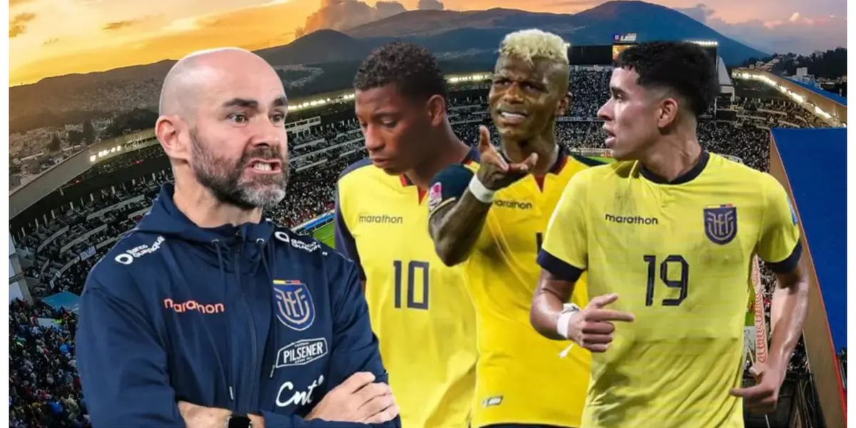 Gonçalo, Arboleda e Kendry Paez com a camisa da Seleção do Equador