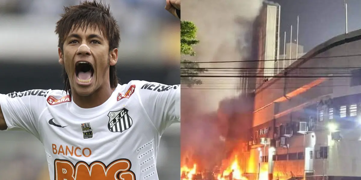 Grupo de torcedores santistas executaram atos de vandalismo após o rebaixamento