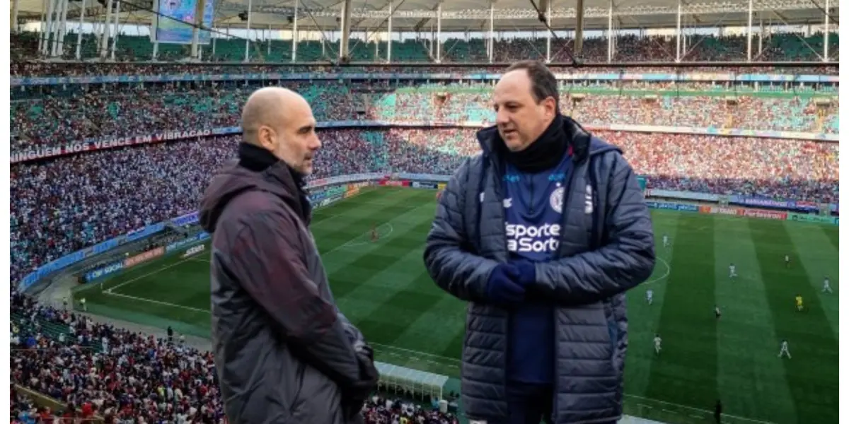 Guardiola e Rogério Ceni
