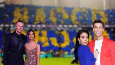 Haaland e sua namorada; CR7 e sua esposa