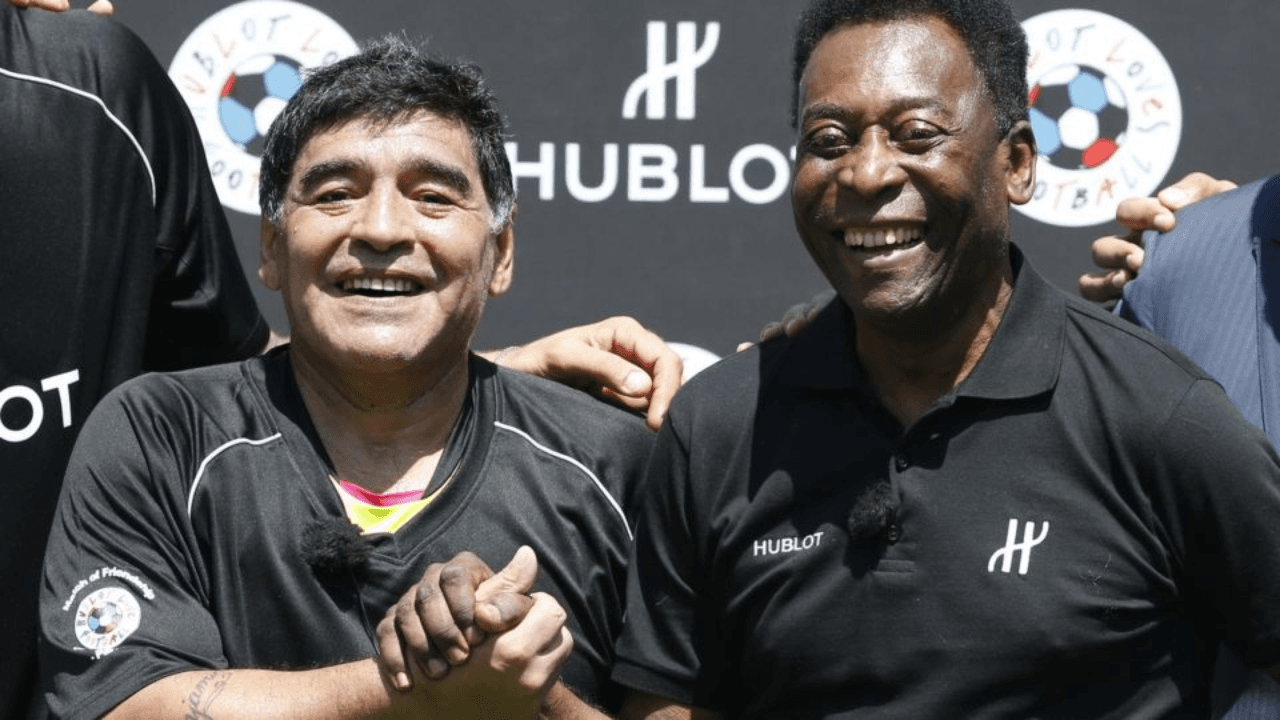 Ídolo argentino ganhou uma Copa do Mundo em 1986, e o brasileiro foi tricampeão em 58, 62 e 70