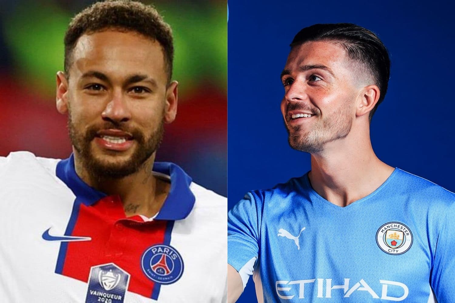 Jack Grealish foi o jogador mais caro da última janela de transferências e se derreteu por Neymar antes de clássico pela Liga dos Campeões