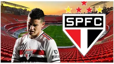 James com a camisa do São Paulo