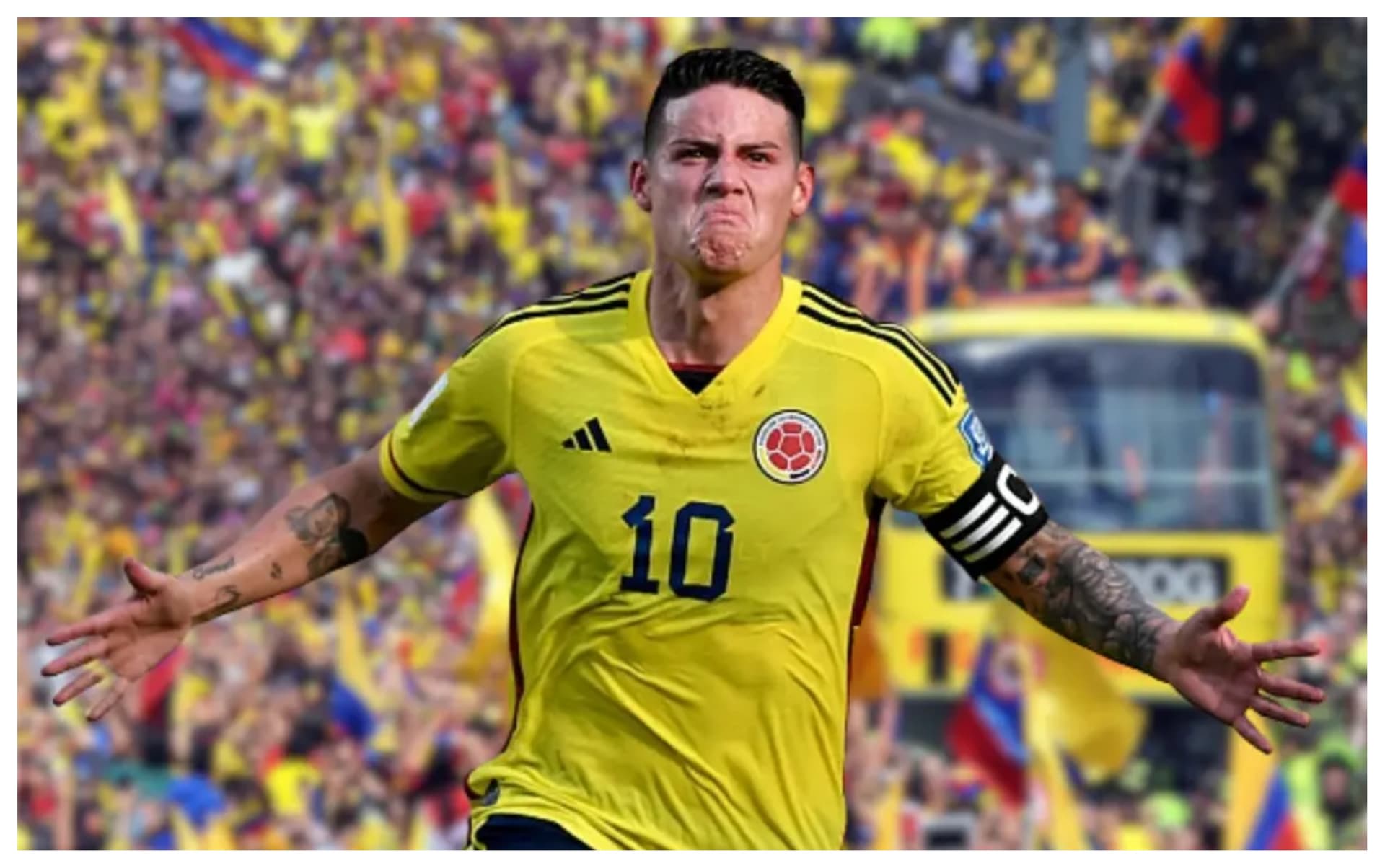 James Rodríguez com a camisa da Seleção Colombiana
