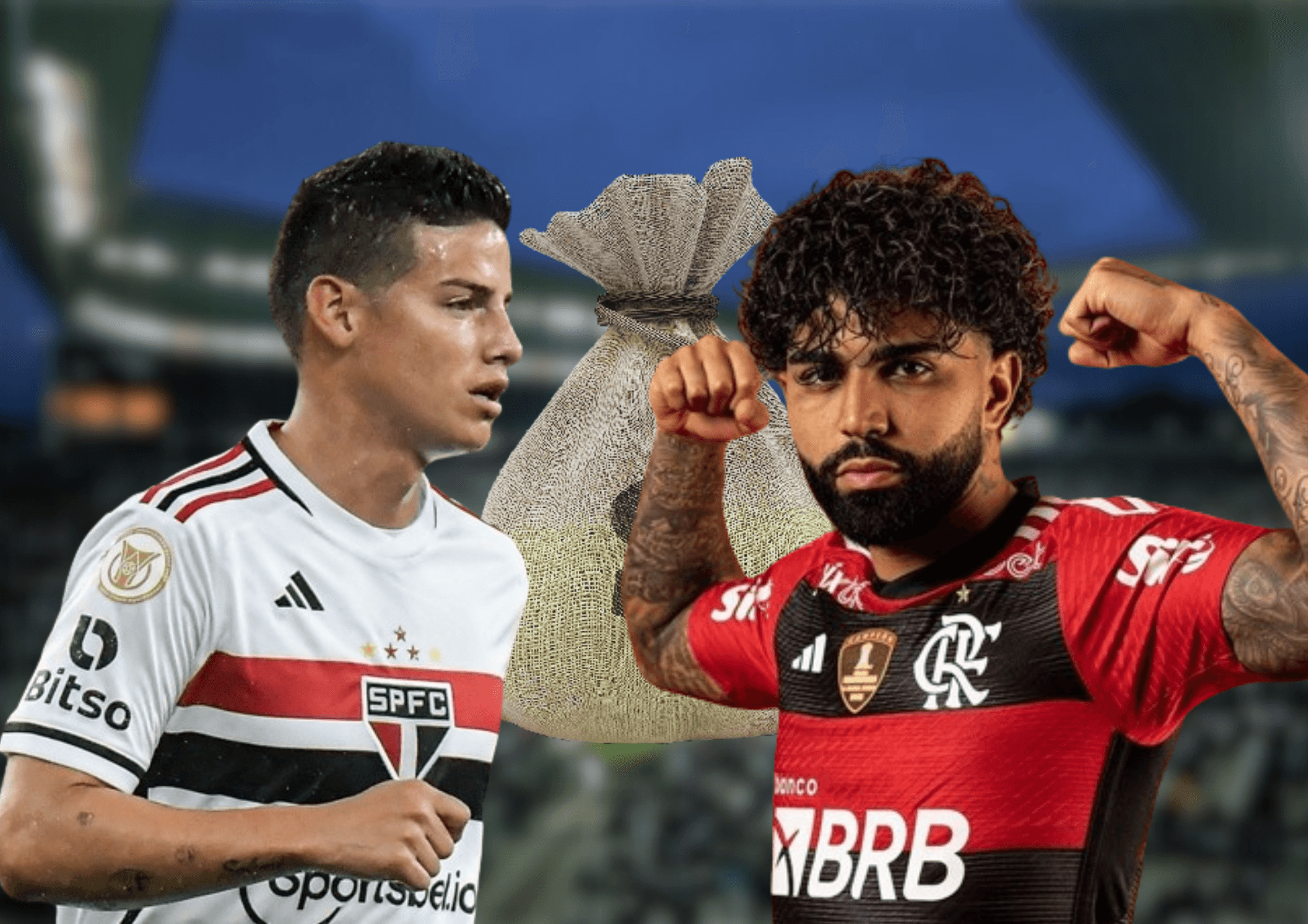 James Rodríguez e Gabigol