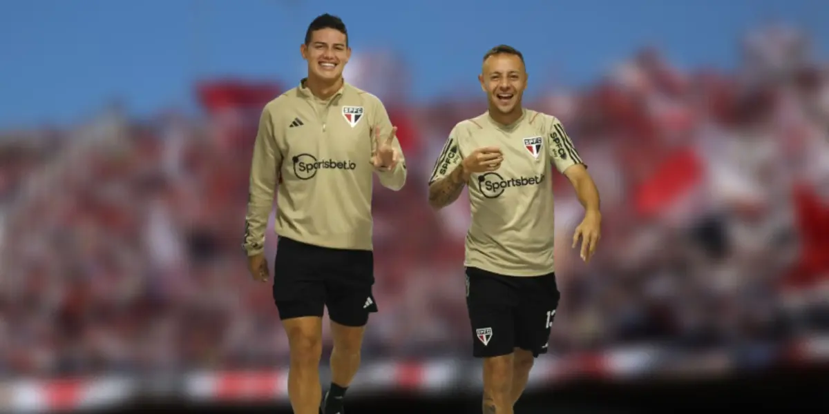 James Rodríguez e Rafinha no São Paulo